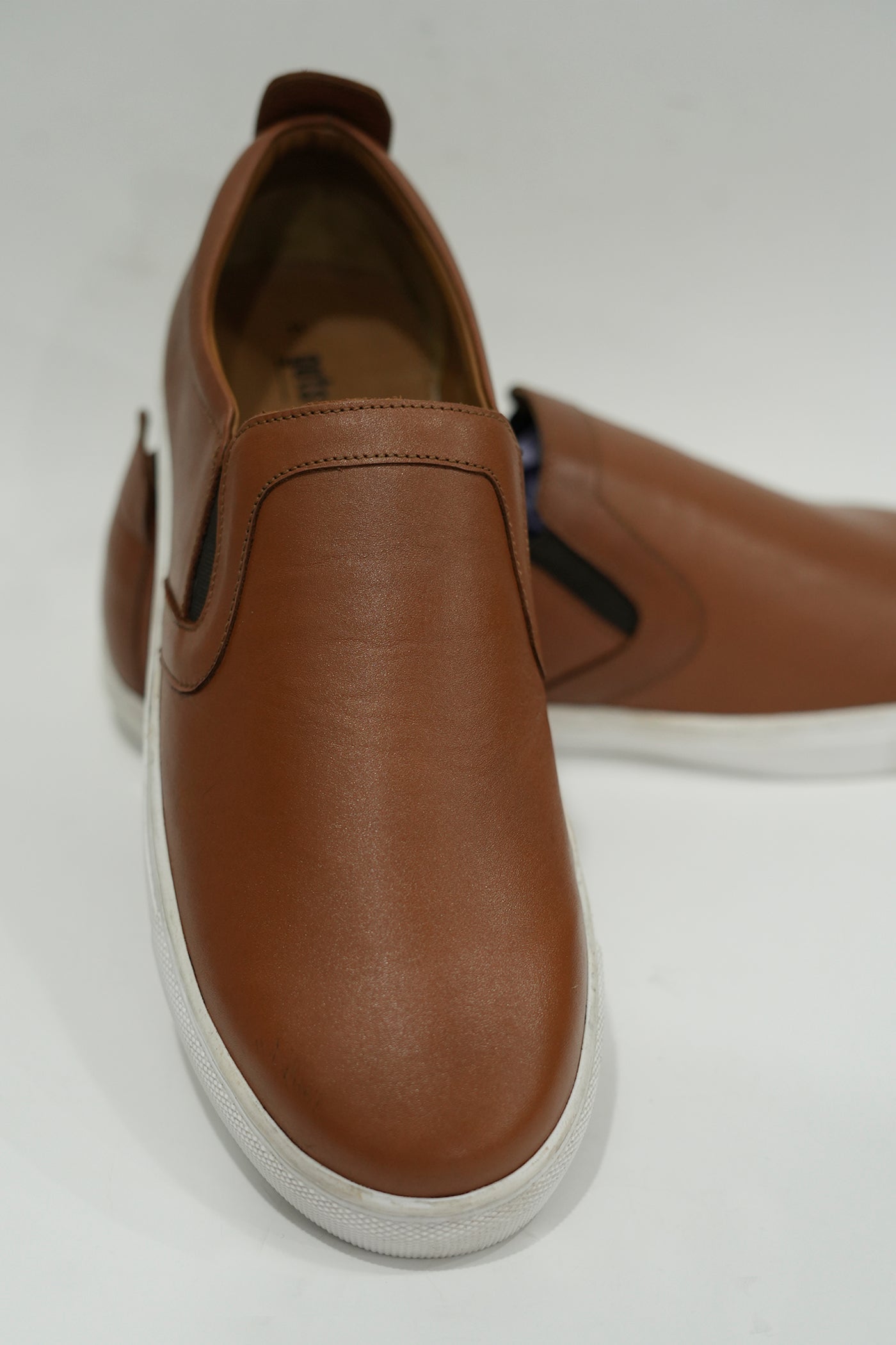 Brown White Leather Sneaker