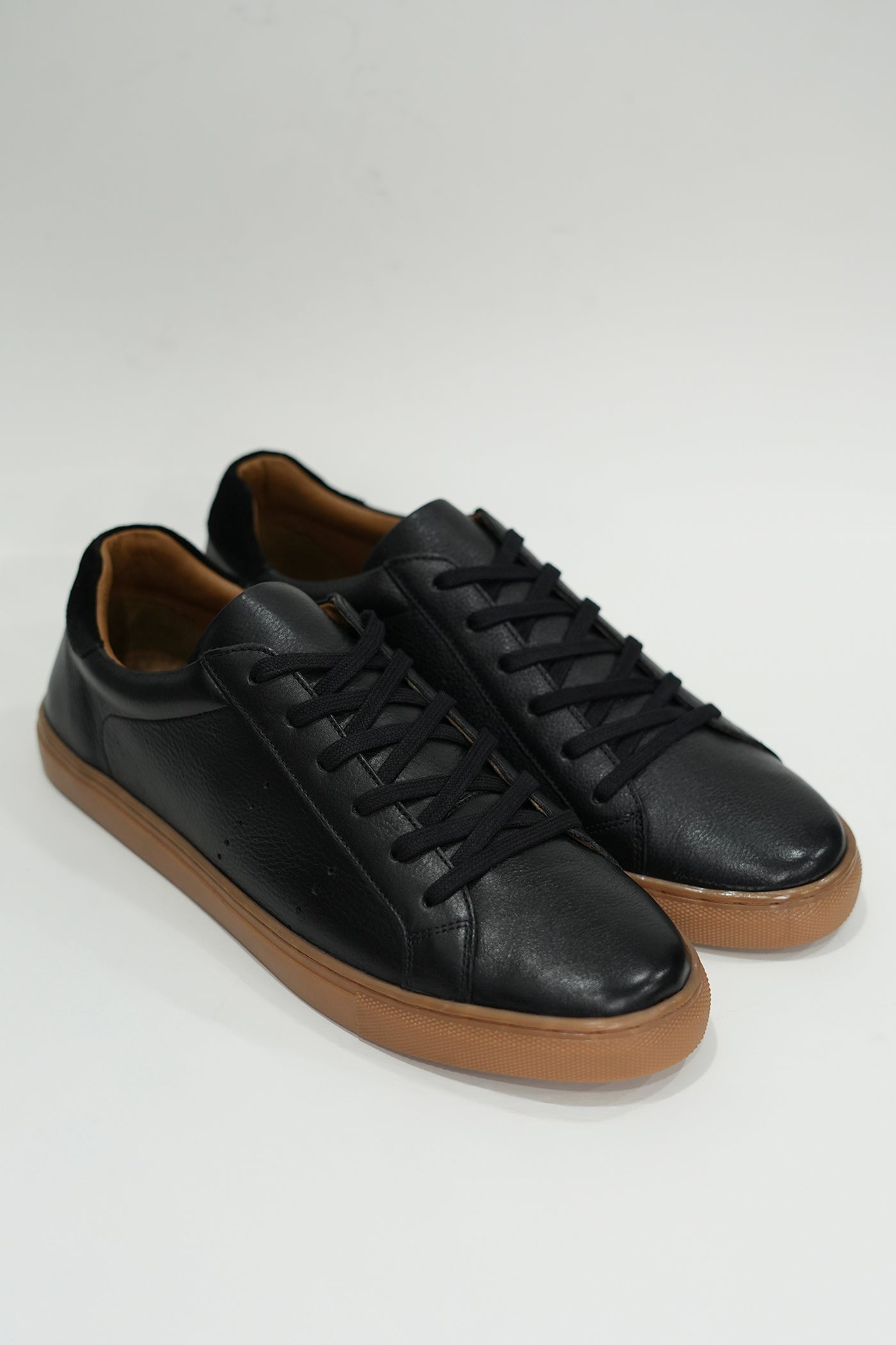 Lacer Black Grain Leather Sneaker