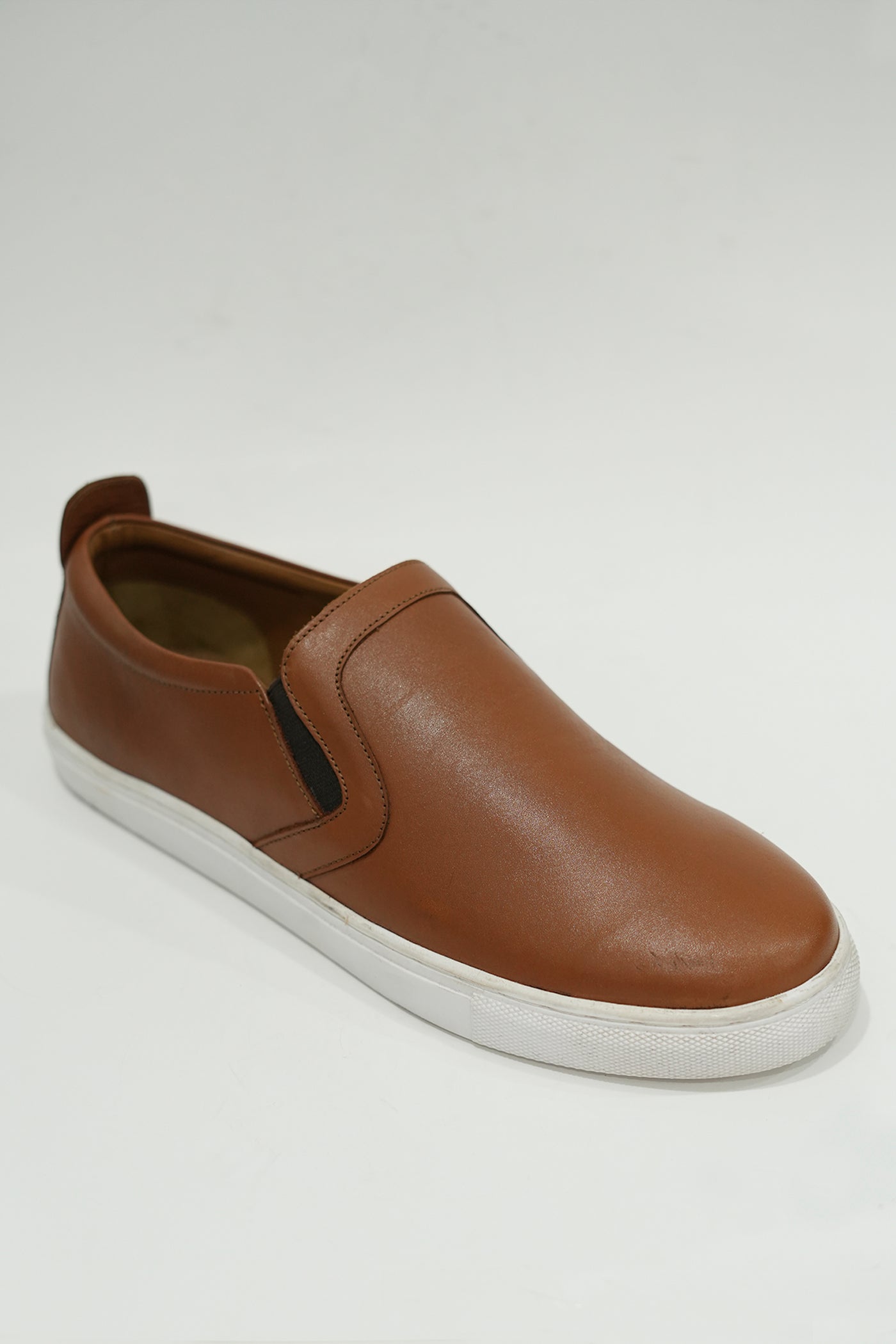 Brown White Leather Sneaker