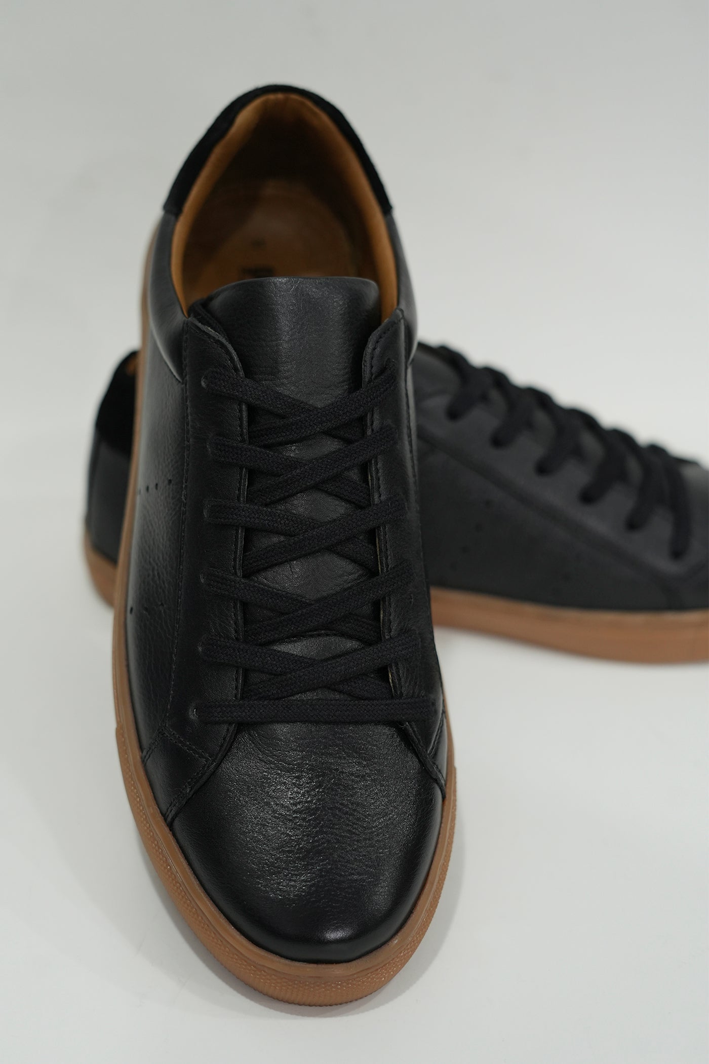 Lacer Black Grain Leather Sneaker