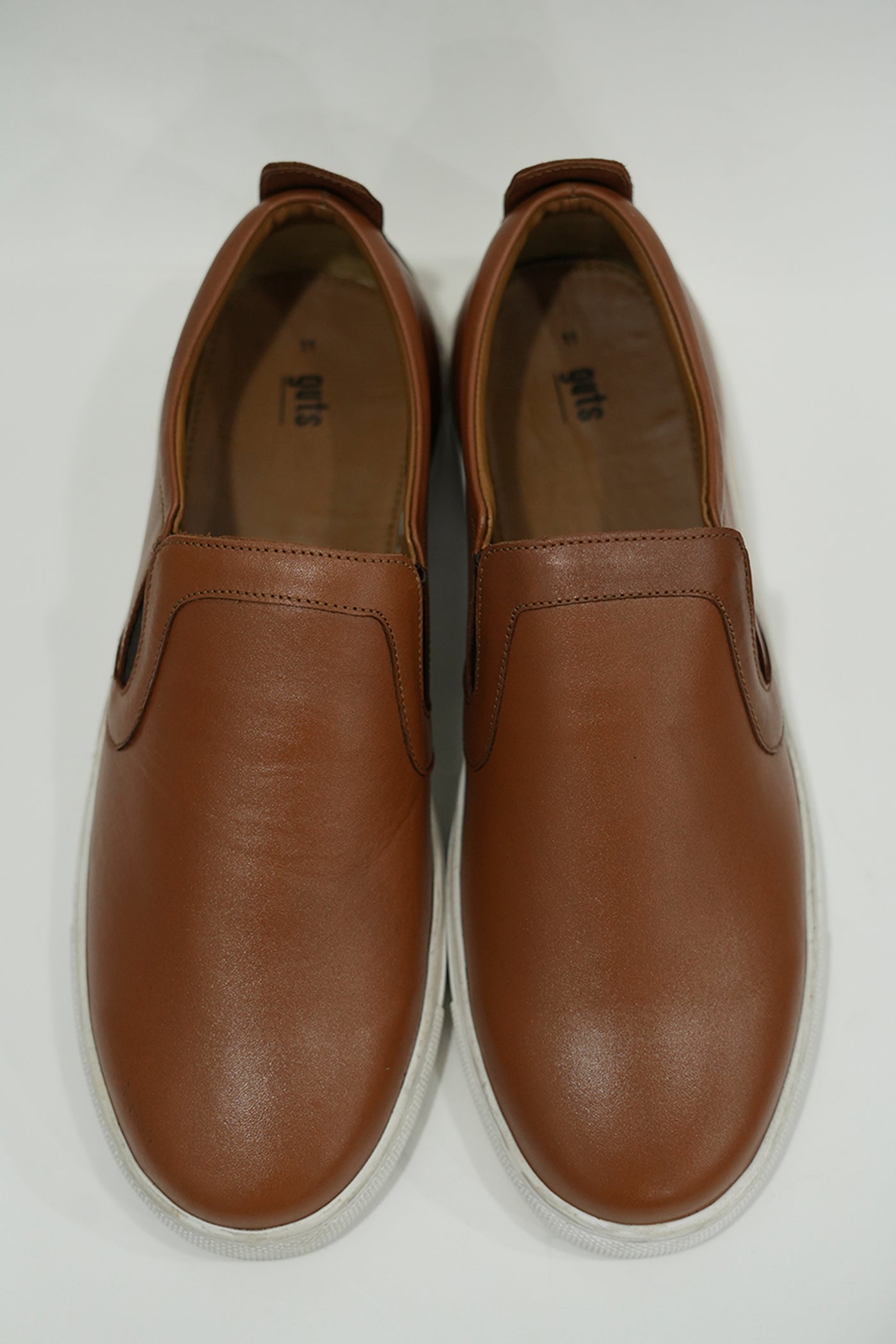 Brown White Leather Sneaker