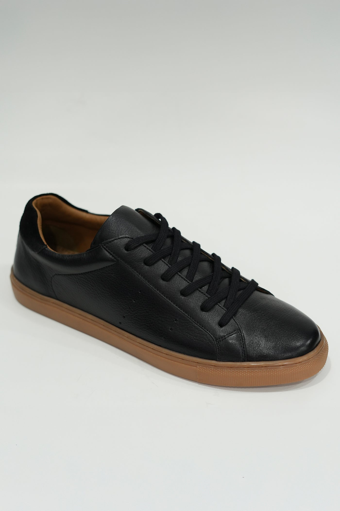 Lacer Black Grain Leather Sneaker