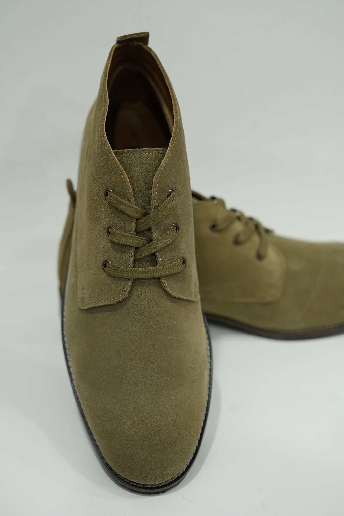 Khaki Desert sued leather Boots
