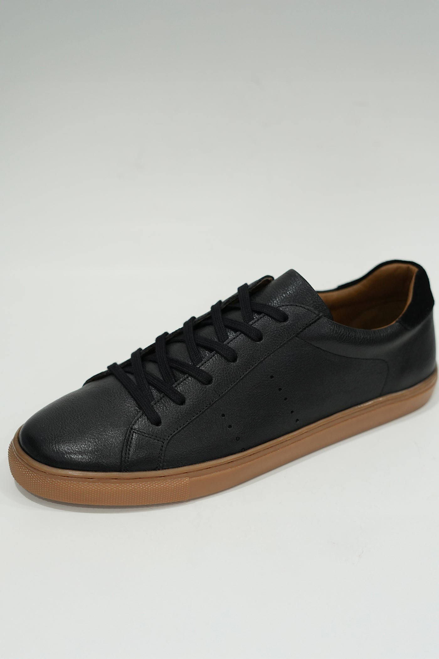 Lacer Black Grain Leather Sneaker
