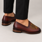 Handcrafted Brown Leather Jalsa with Embroidered Crest