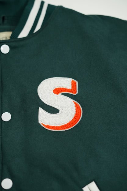 Forest Green Varsity Jacket Men