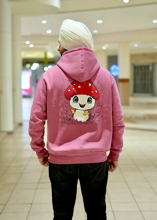 Cute Mushroom Mellow Mauve Hoodie Men