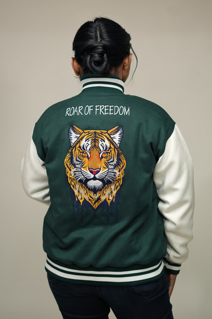 Forest Green Varsity Jacket Women