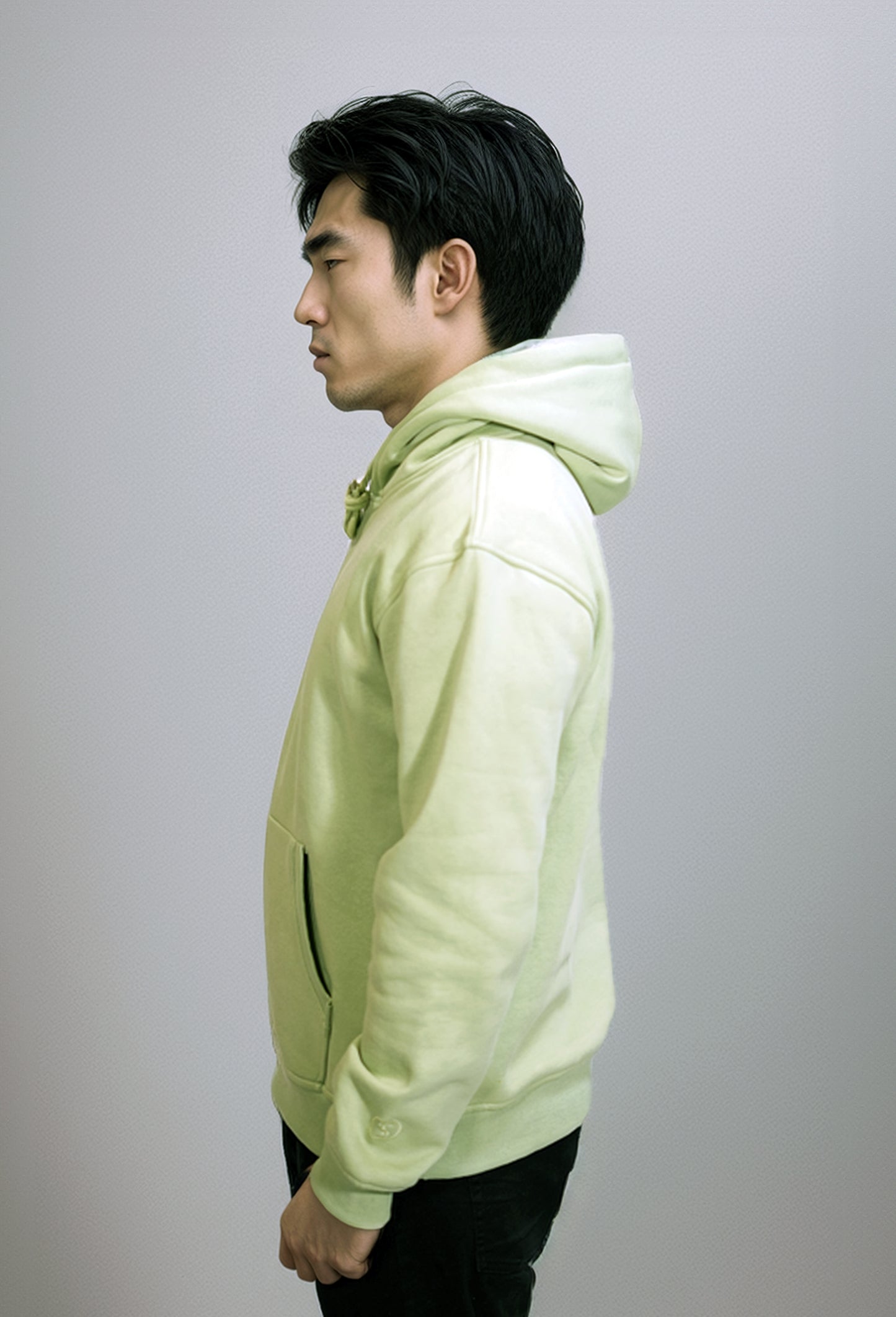 Mint Green Classic Stacks Men Hoodie