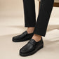 5410 Moca Black Leather Loafers