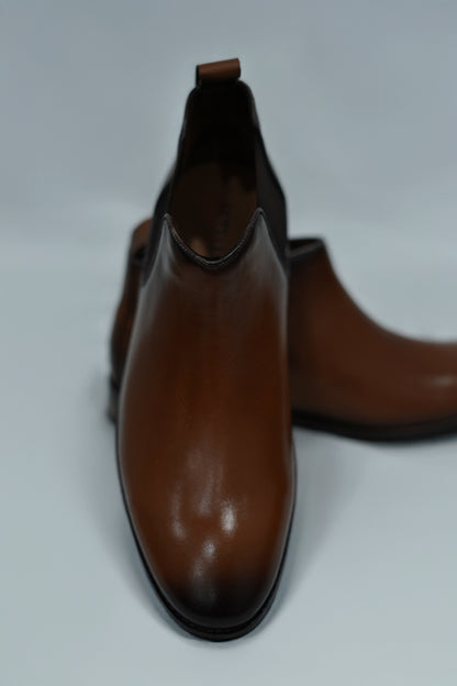 Brown Chelsea Leather Shoe