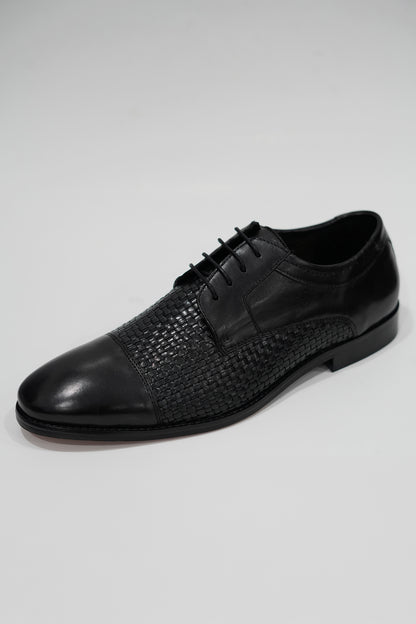 Oxford Mesh Crust Leather Shoe