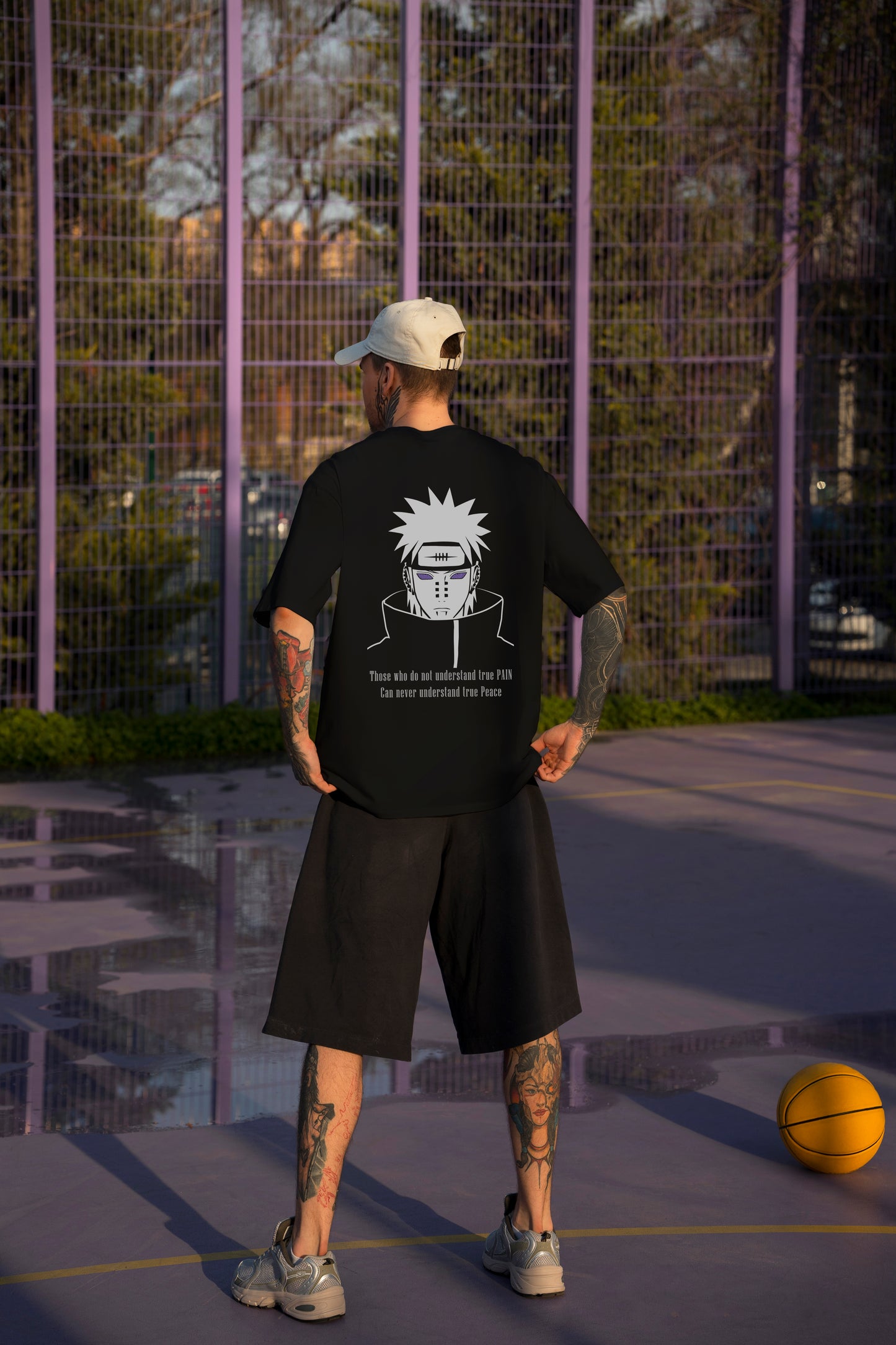 Yahiko's Legacy Black Oversized T-Shirts Men