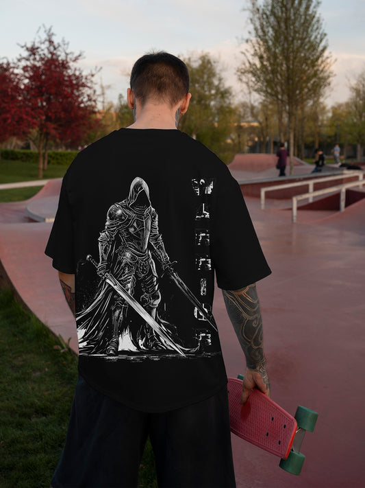 Shadow Warrior Black Oversized T-Shirts Men