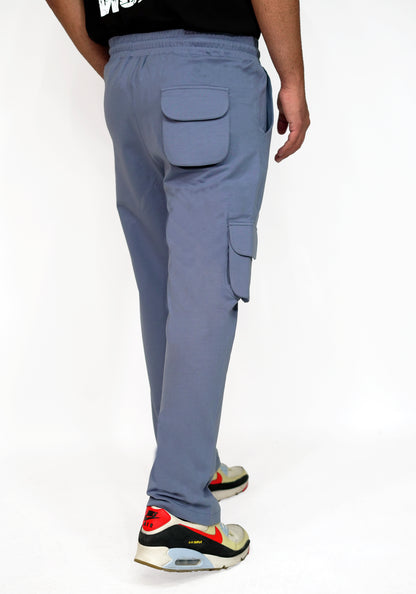 Comfy Crystal-Blue Cargo Pants