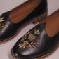 Handcrafted Black Leather Jalsa with Embroidered Crest
