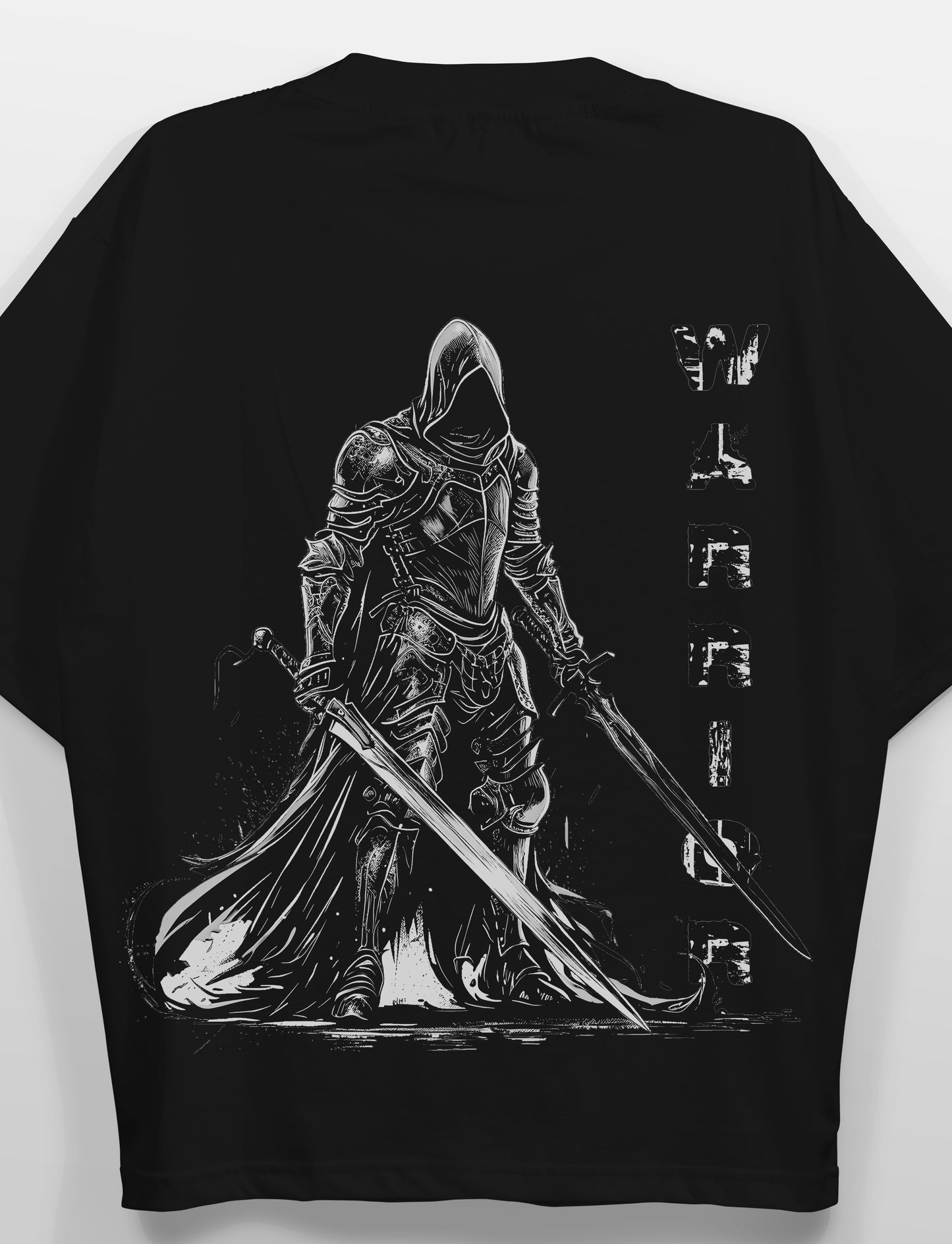 Warrior Wisdom Black Oversized T-Shirts Men