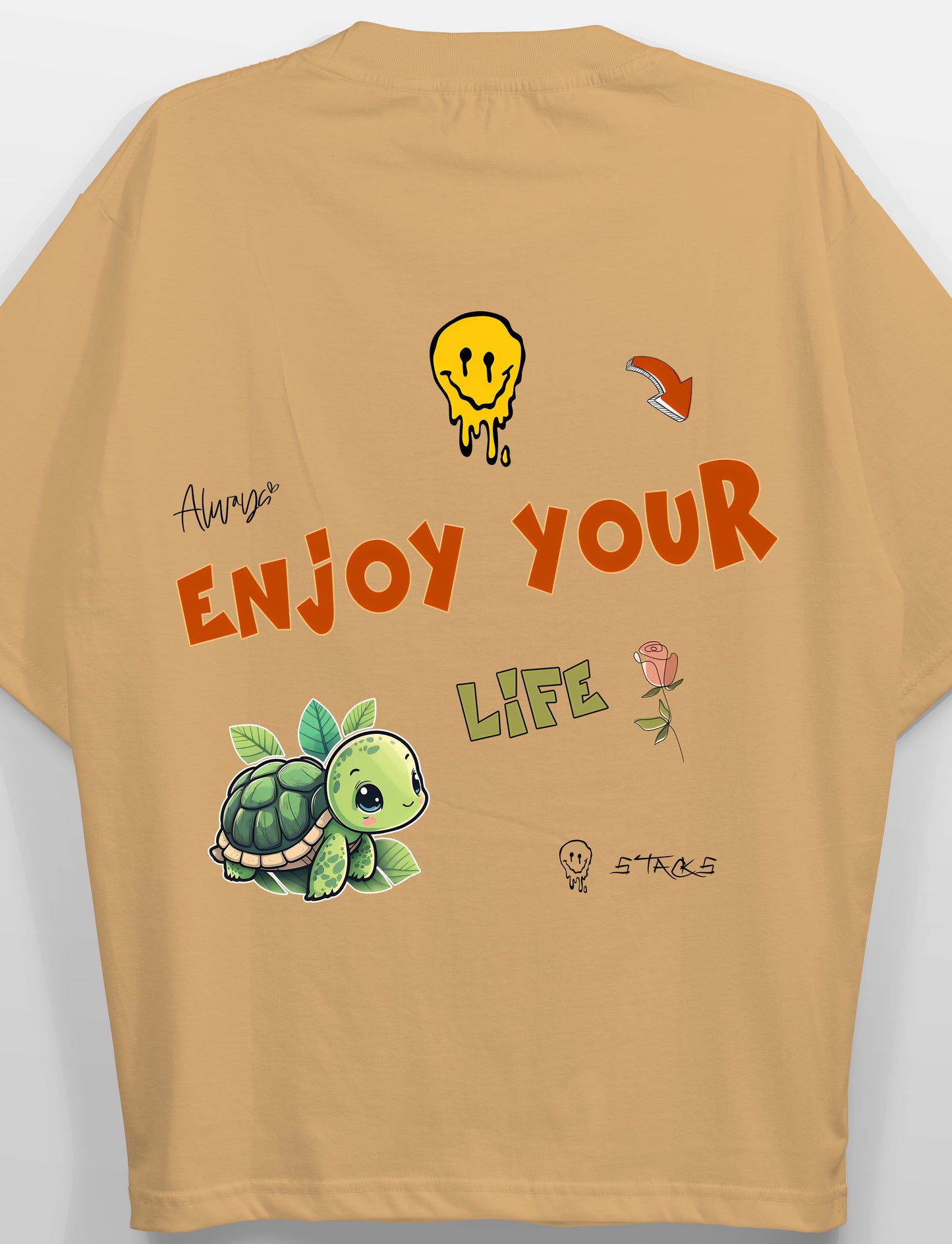 Enjoy Your Life Oversized T-Shirts Men