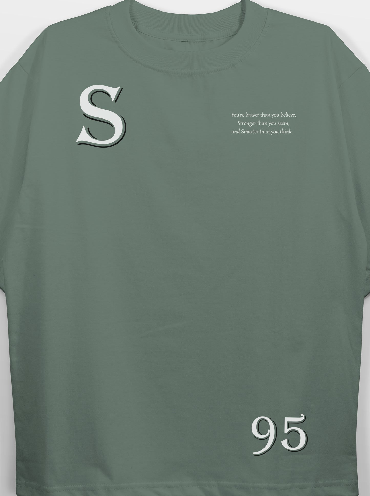 Street Swagger Sea Green Oversized T-Shirts Men