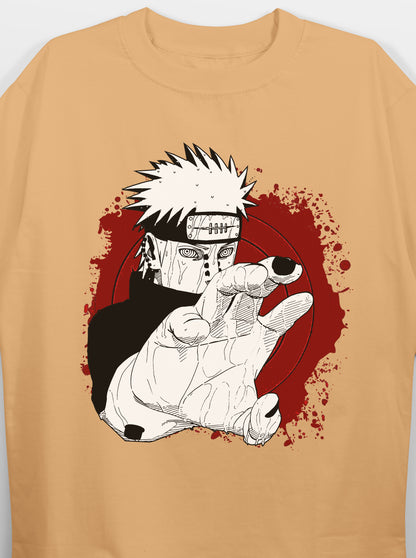 Pain Beige Oversized T-Shirts Men