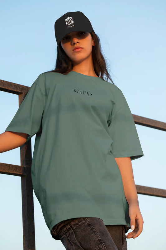 Sea Green Oversized T-Shirts Women