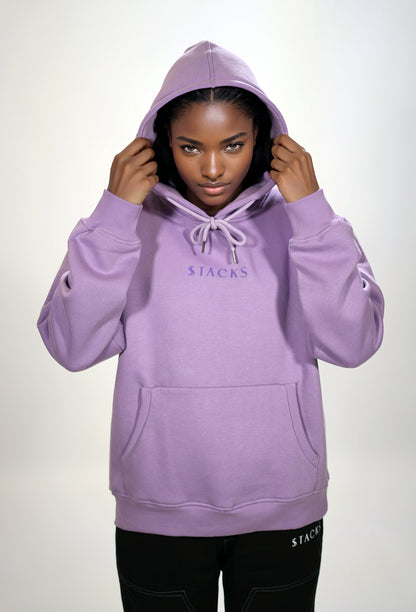 Lavender Classic Women Stacks Hoodie