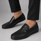 5410 Moca Black Leather Loafers