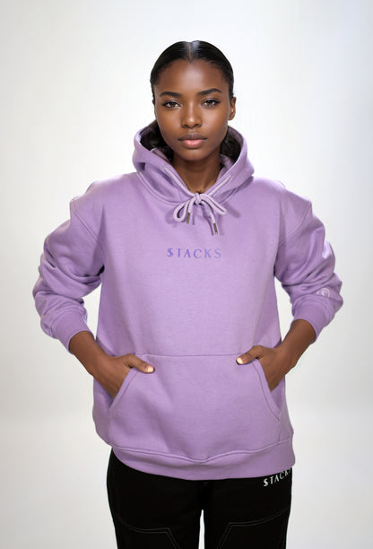 Lavender Classic Women Stacks Hoodie