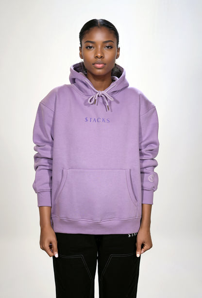 Lavender Classic Women Stacks Hoodie