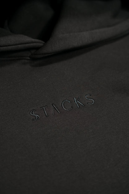 Black Classic  Men Stacks Hoodie