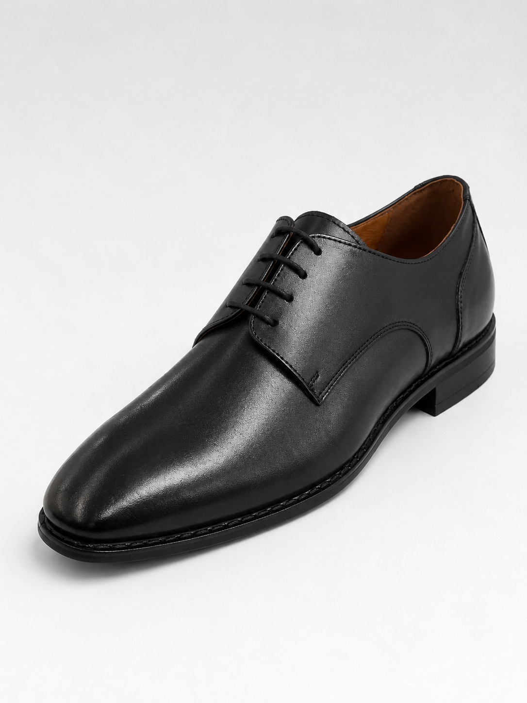 Derby Black Leather Shoes