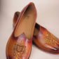 Handcrafted Tan Leather Jalsa with Embroidered Crest