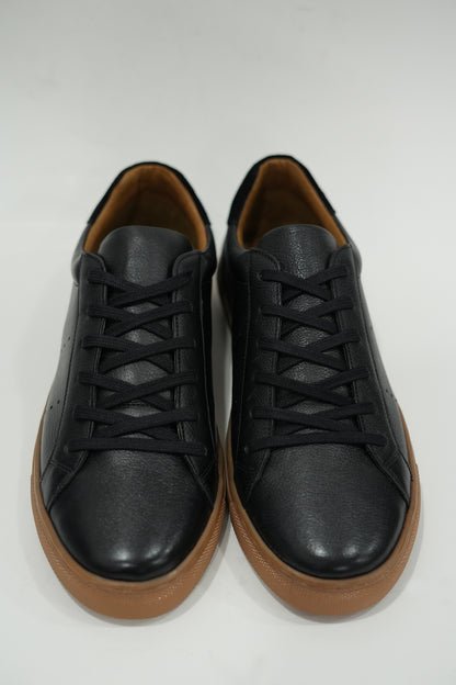 Lacer Black Grain Leather Sneaker