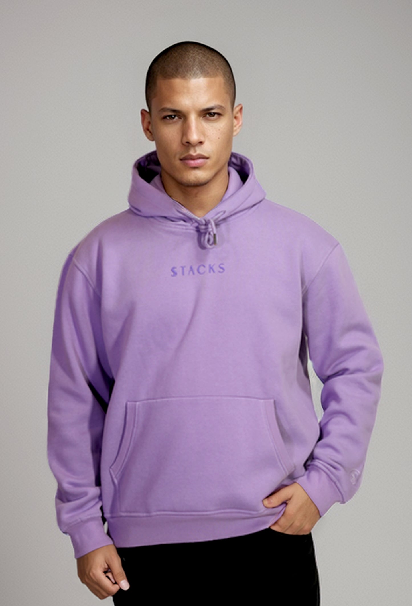 Lavender Classic Men Stacks Hoodie