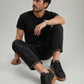 Lacer Black Grain Leather Sneaker