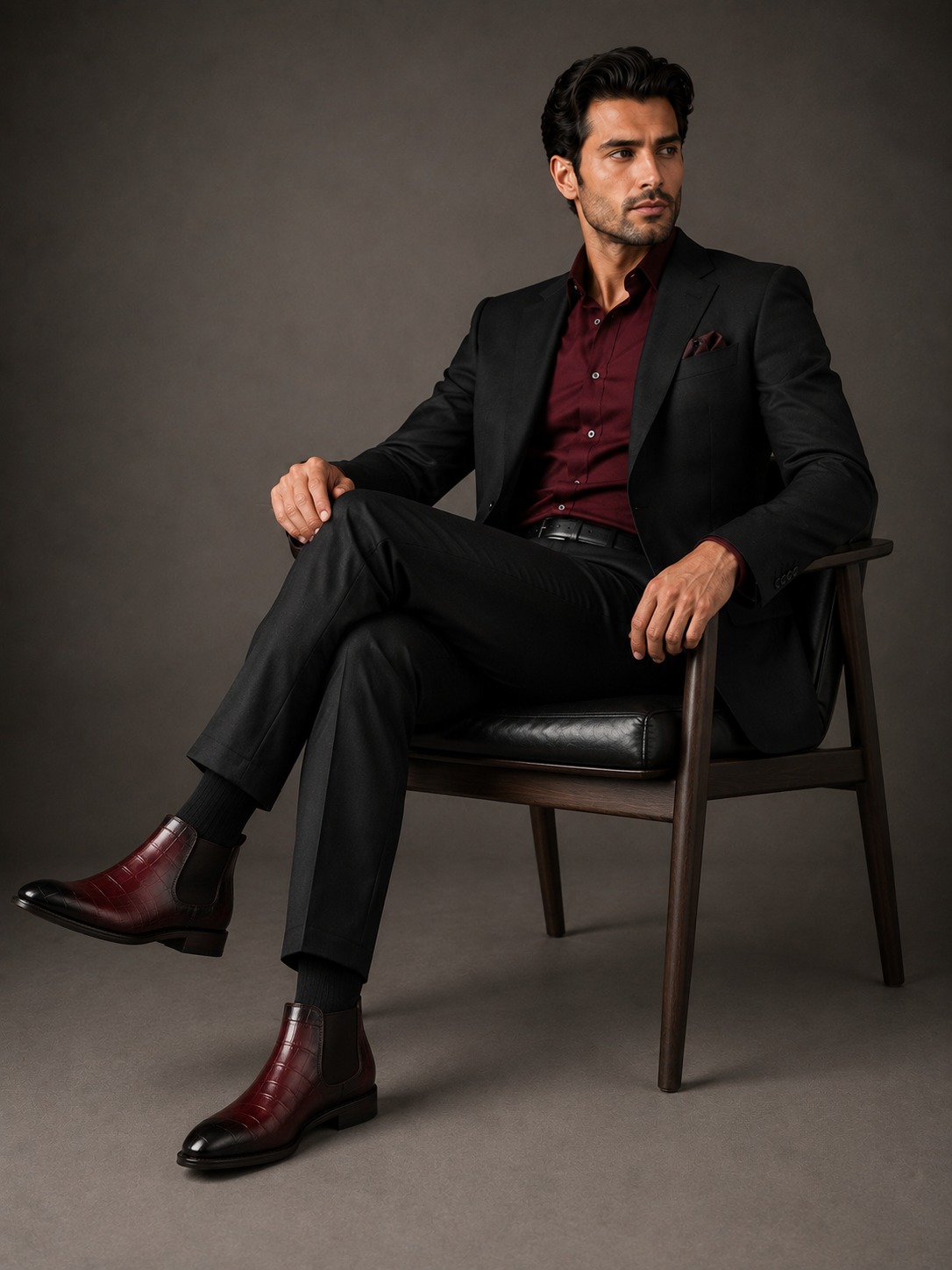 Chelsea Wine Leather Shoe