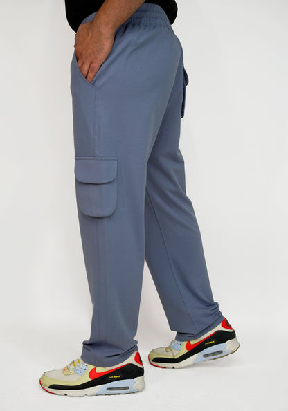 Comfy Crystal-Blue Cargo Pants