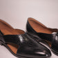 Black Leather Peshawari Jutti