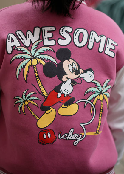 Charming Mickey Varsity Jacket Women