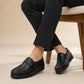 5410 Moca Black Leather Loafers
