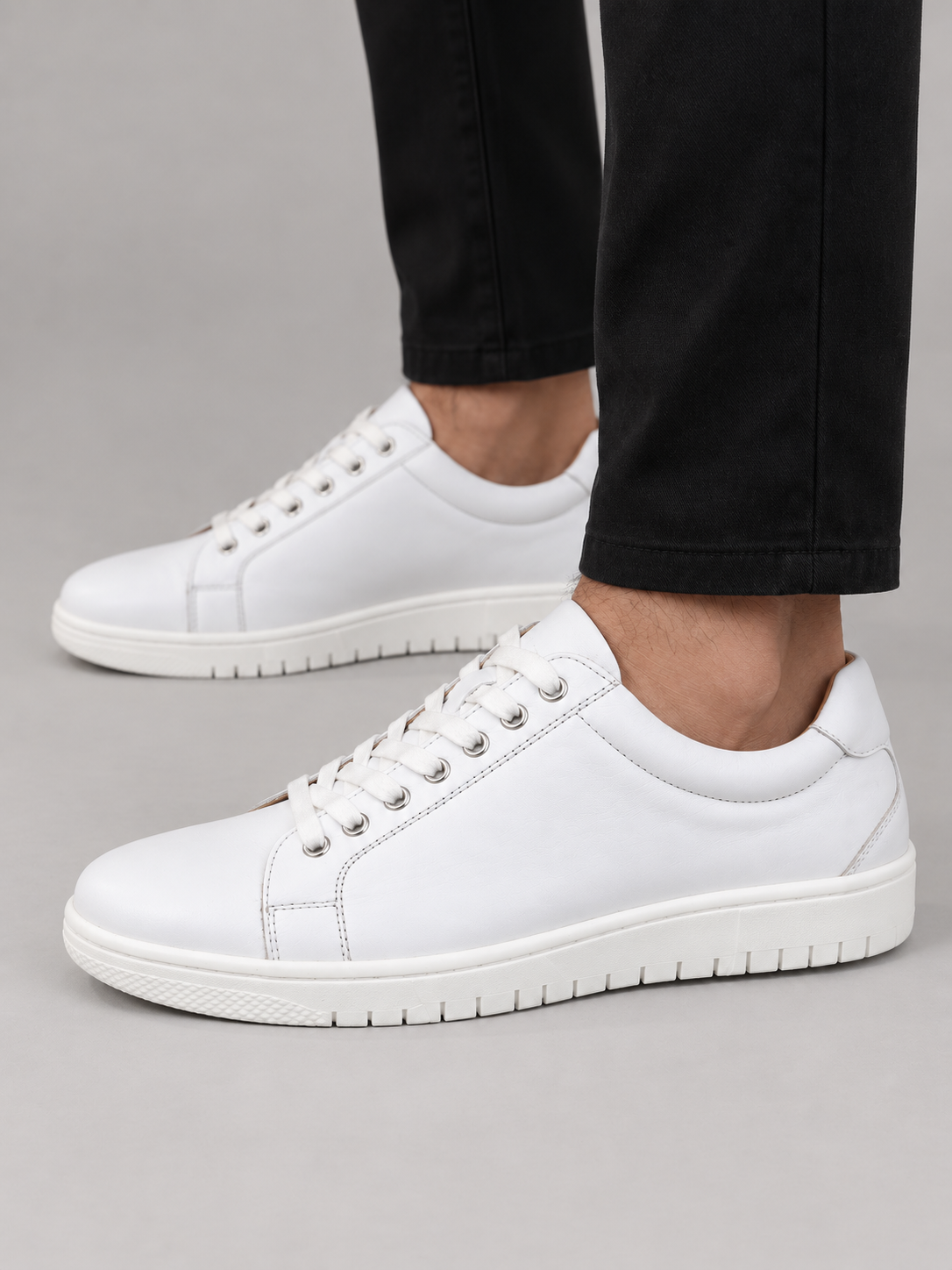 Lacer White Leather Sneaker