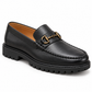 Penny black loafers with buckle