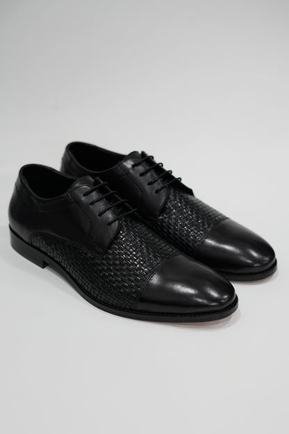 Oxford Mesh Crust Leather Shoe