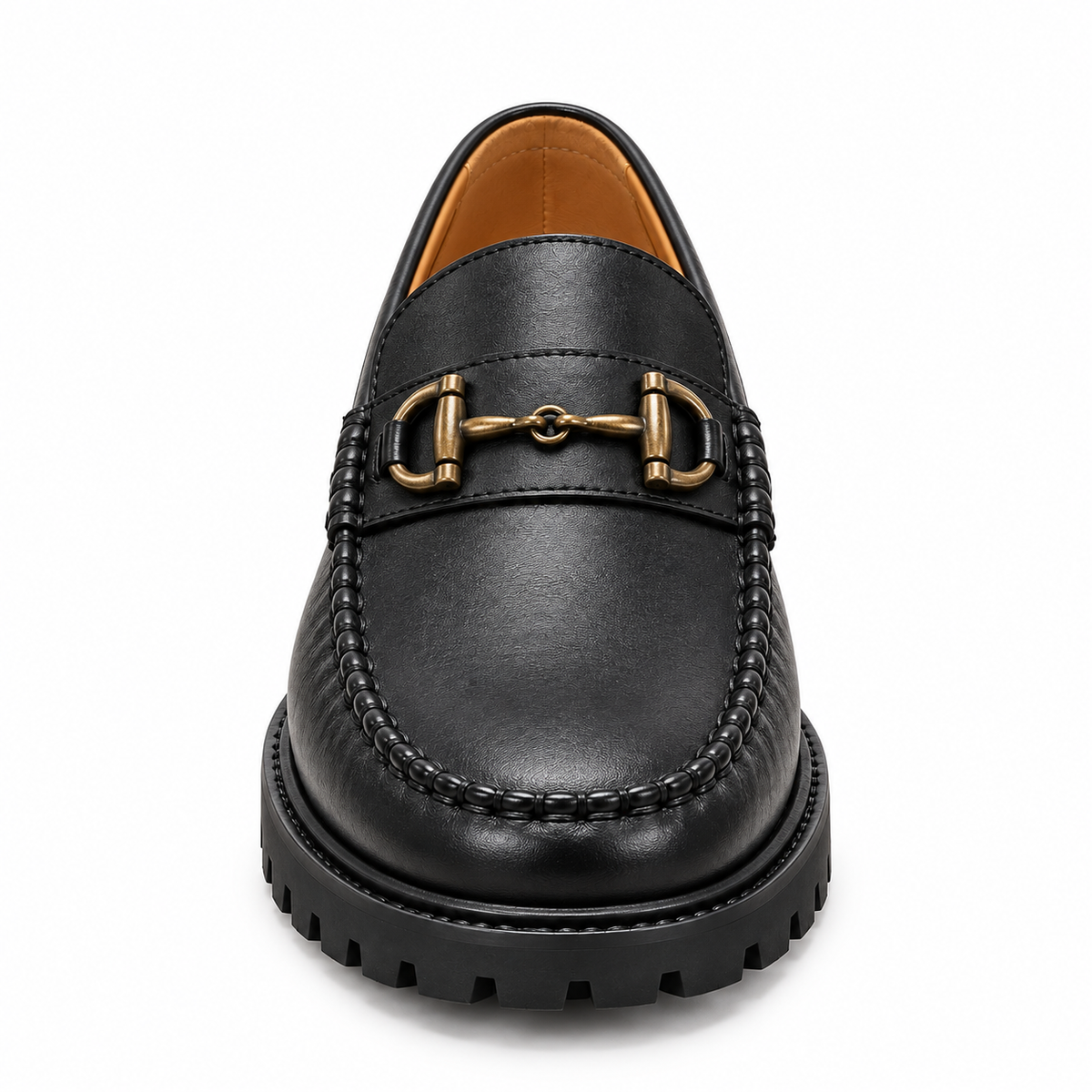 Penny black loafers with buckle