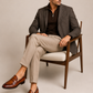Brown Crocodile Embossed Penny Loafers