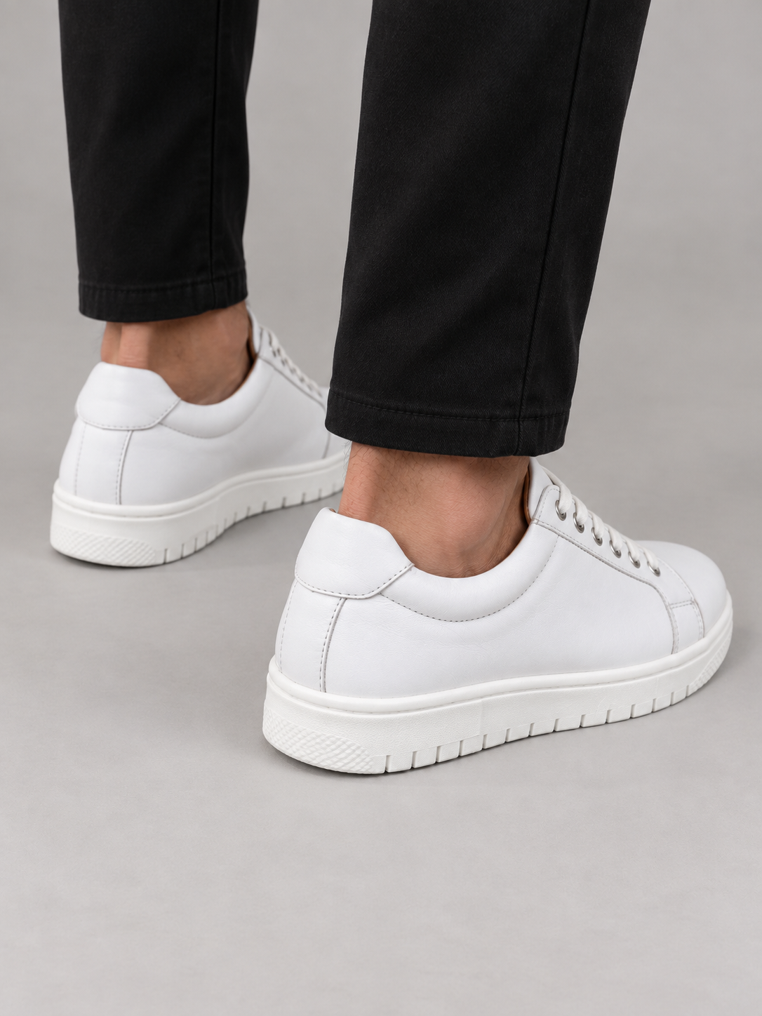 Lacer White Leather Sneaker