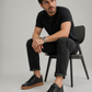 Lacer Black Grain Leather Sneaker