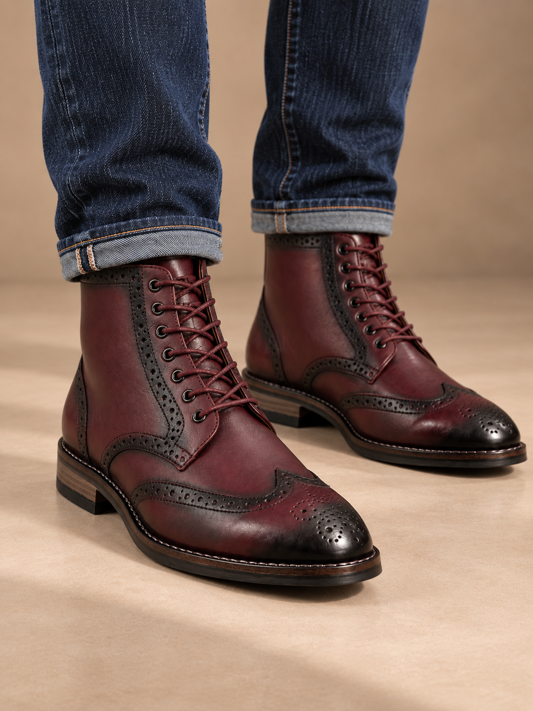 Richmond Burgundy Boots