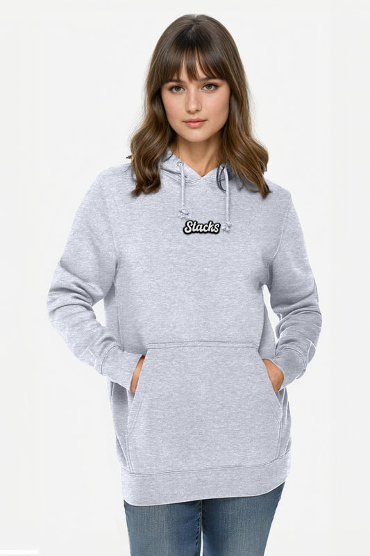 Grey Classic Stacks Hoodie Women