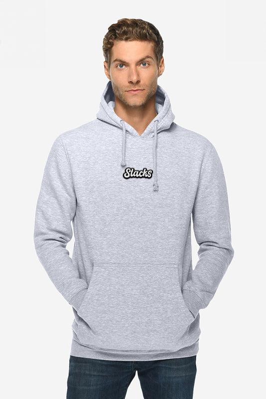 Grey Classic Stacks Hoodie Men